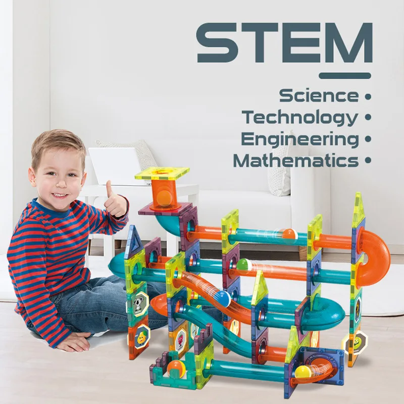 49-110 шт. Магнитный строительный блок магнитный лабиринт гоночный бег шар