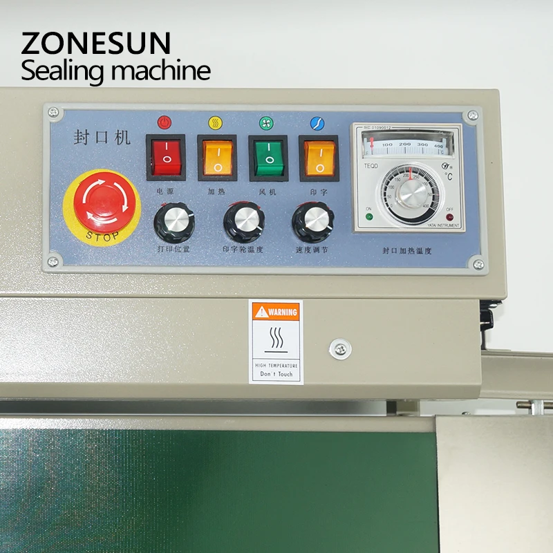 

ZONESUN Plastic Bag Soild Ink Continuous Band Sealer Sealing Machine 1000, Expanded Food Band Sealer