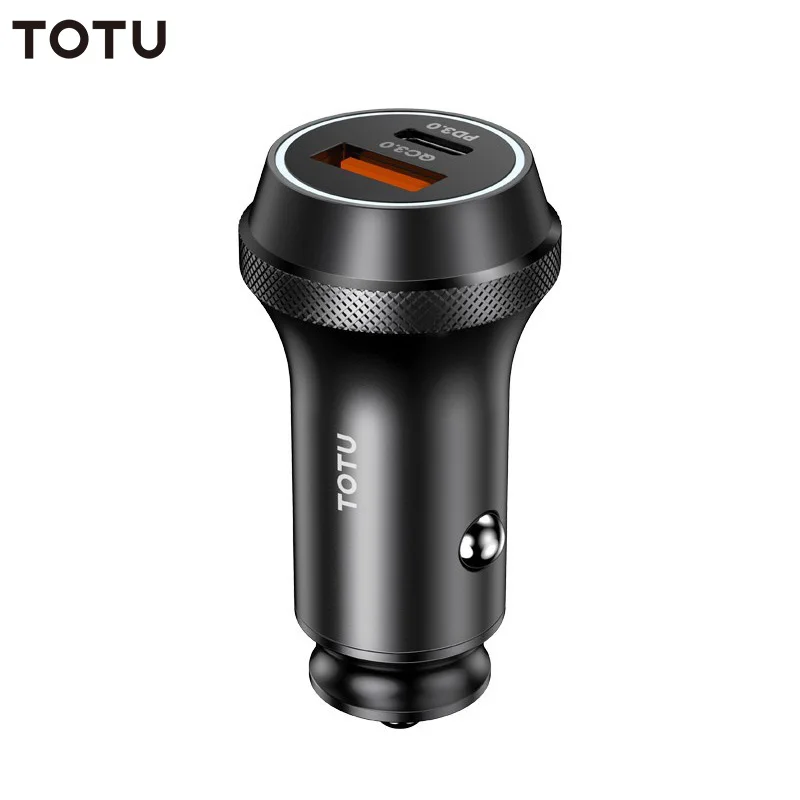 TOTU PD QC3.0 быстрое двойное USB Автомобильное зарядное устройство для мобильного телефона адаптер быстрая зарядка автомобильное USB зарядное устройство для телефона для iPhone samsung Xiaomi