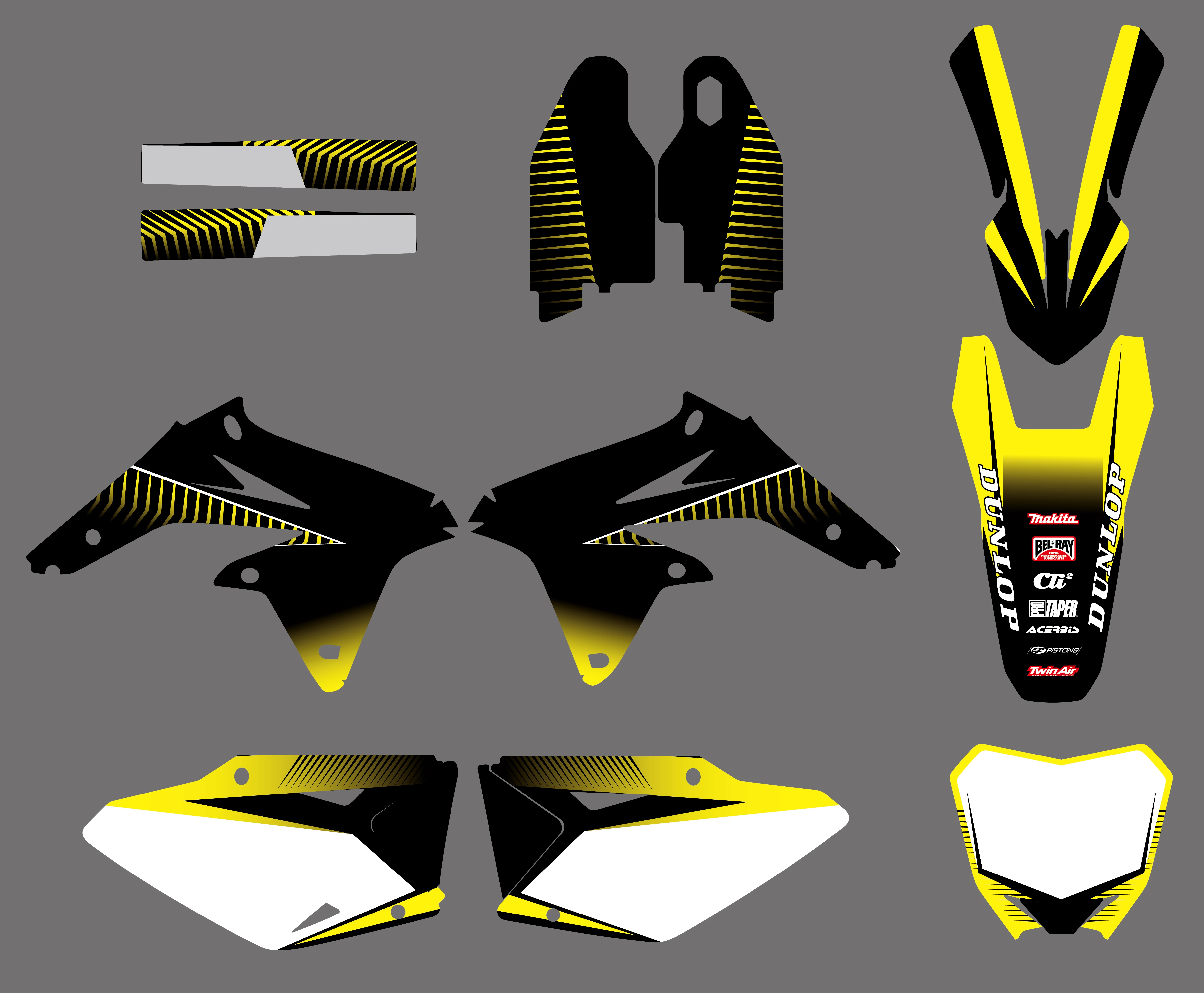 Мотоцикл Графика наклейки для Suzuki RMZ450 РМЗ 450 RM Z 2008 2009 2010 2011 2012 2013 2014 2015 2016 2017|team