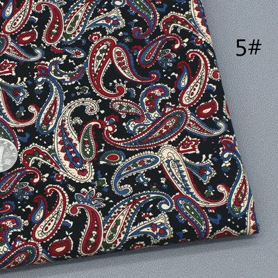 Ткань с принтом Пейсли в этническом стиле 100% хлопок поплин ткань для рубашек
