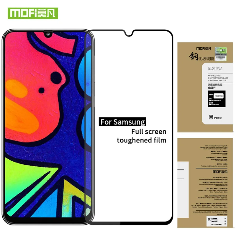 

Mofi Full Color Cover High Definition Explosion Proof Film For Samsung Galaxy M51 F22 F42 F62 Protective Tempered Screen Glass