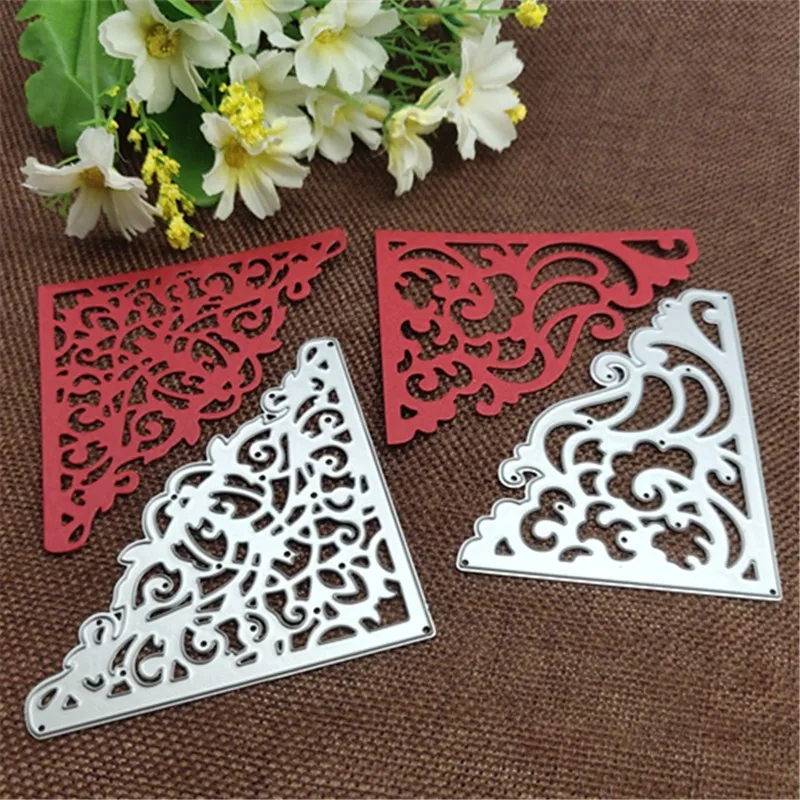 Маленькая Цветочная рамка кружевные металлические режущие штампы трафареты для