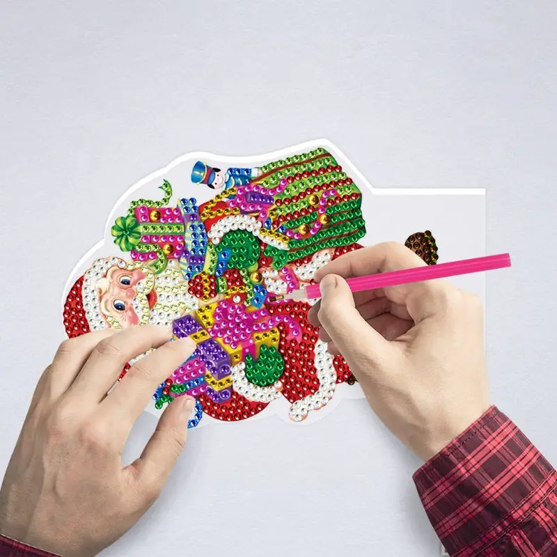 

2021 New Santa Claus DIY LED Diamond Painting Night Light Cartoon Religion Special Shape Diamond Embroidery Cross Stitch