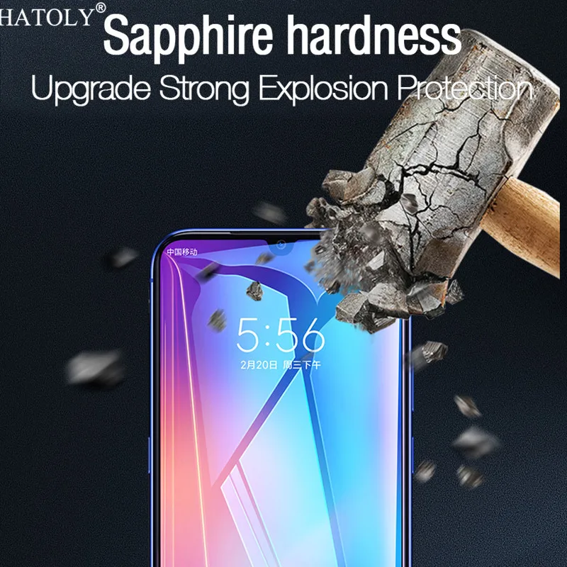 Protector de pantalla de vidrio templado para m&oacute;vil, pel&iacute;cula de borde curvo 3D para Realme 5i, OPPO Realme 5i, 6,5 ", 2 uds.-1