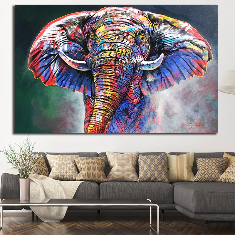 Картина на холсте с изображением слонов настенные плакаты и принты современными