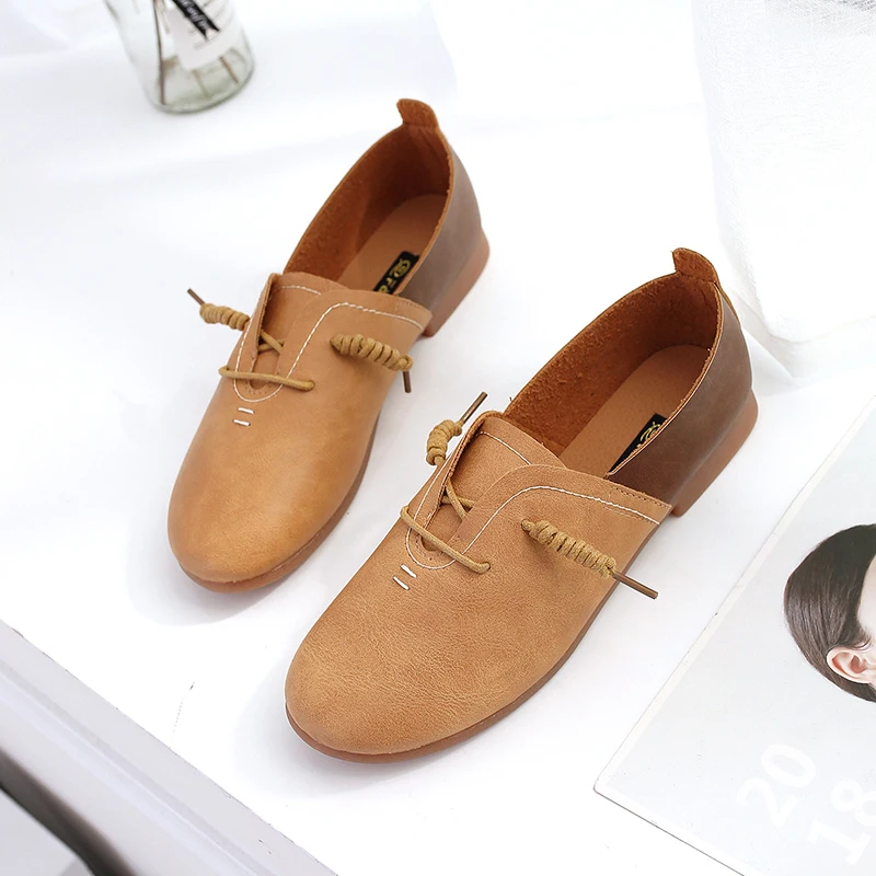 Женские туфли оксфорды на плоской подошве кожаные лоферы с прострочкой Мокасины