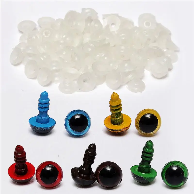 Оптовая продажа 100 шт/50 пар 5 цветов-микс 8 мм пластиковая безопасная коробка для