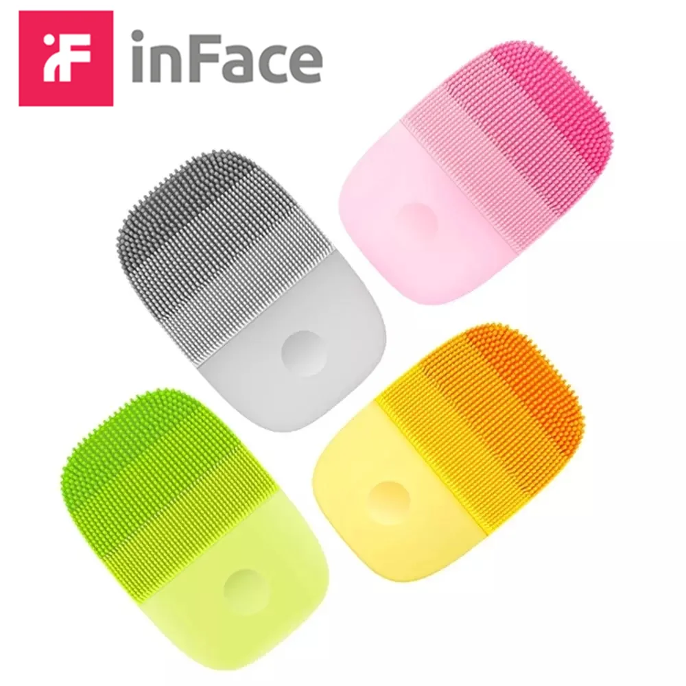 

inFace Electric Deep Facial Cleaning Massage Brush Sonic Face Washing IPX7 Waterproof Silicone Face Cleanser Skin Car