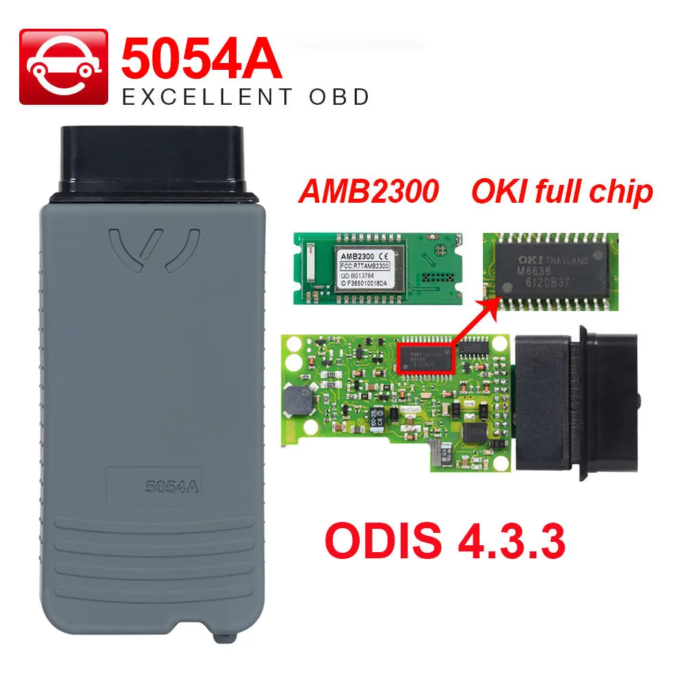 5054A ODIS 4.3.3 клавиатура с оригинальным OKI полный чип Bluetooth Автомобильный сканер для считывания кода 5054 A OBD2 диагностический инструмент