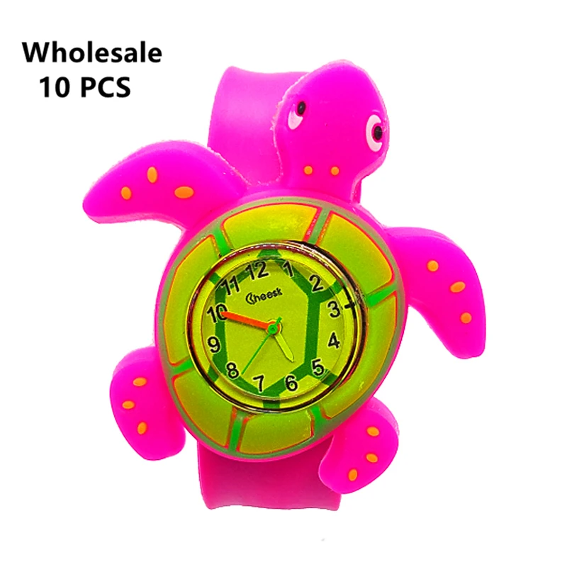 Оптовая продажа милые детские часы в стиле черепахи рождественские подарки на