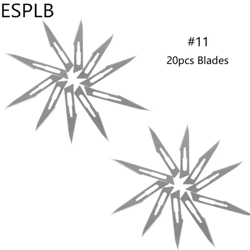 20 шт. металлические лезвия для резьбы из нержавеющей стали #10 11 12 15 22 23 24