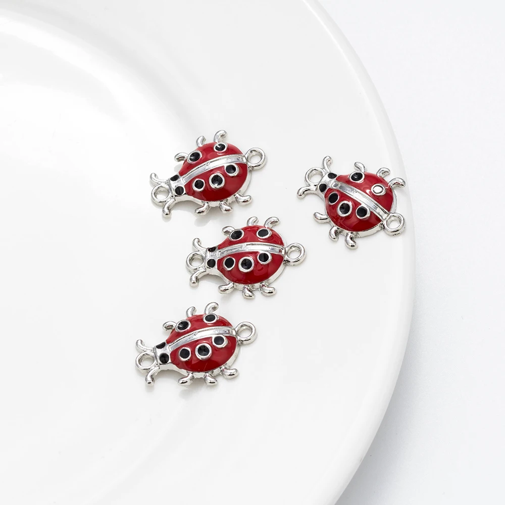 Meibeads 6 шт./лот модные подвески с божьей коровкой Подвеска из сплава подходит для