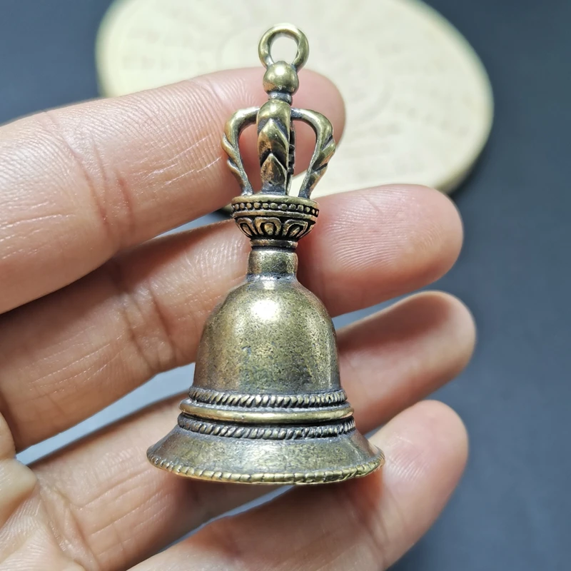 

Brass Handicraft die-casting Drop Magic Bell Key Car Button Wind Bell Tibetan Bronze Bell Creative Gift home Decoration Pendant
