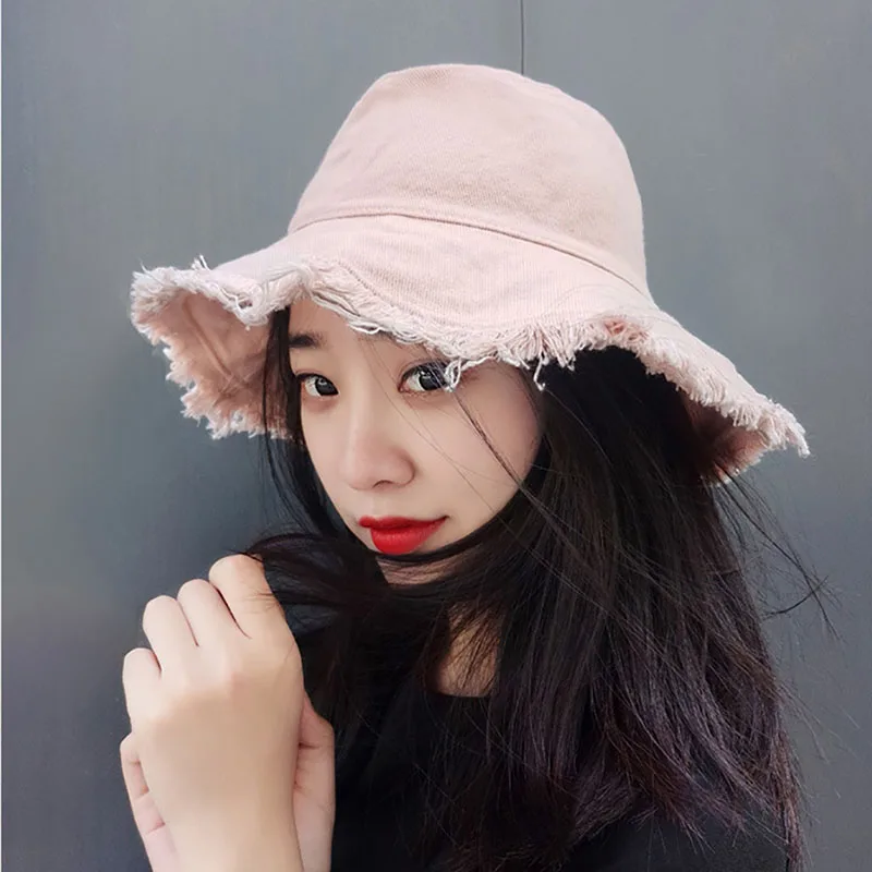 Новая однотонная двухсторонняя Панама Bob girls модная летняя шляпа в стиле хип-хоп с