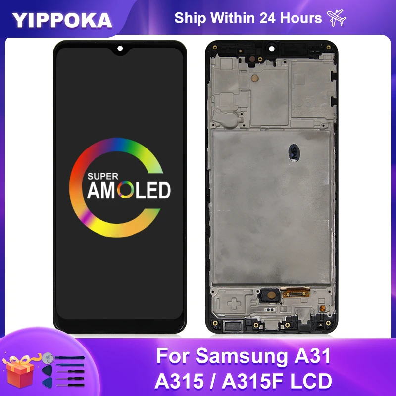 

6.4"AMOLED For Samsung Galaxy A31 LCD Touch Screen Digitizer Replacement Parts For SM-A315F/DS A315G/DS A315N A315 LCD Display