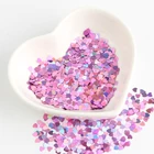 Экологичный ПЭТ 3 мм ультратонкий блестка для ногтей в виде сердца смешанный Голографический лазерный серебристый Блестящий пайетки для рукоделия украшение для ногтей 8 г