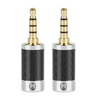 jack 3 5 headphone plug male for soldering 6 2mm wire audio adapter 3 5mm trrs 4pin carbon fiber earphone accessories connectors