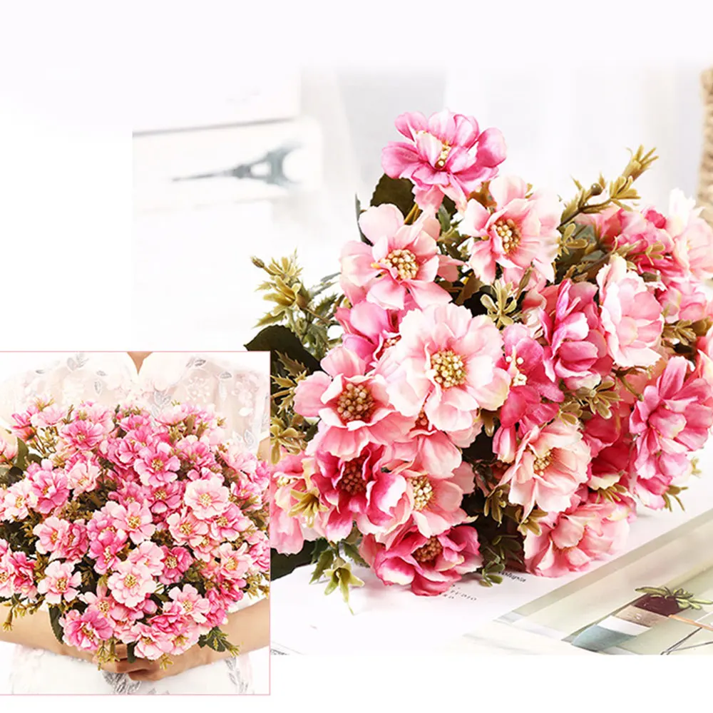 18 головок вишневых цветов Искусственные Красные винные цветы детское дыхание