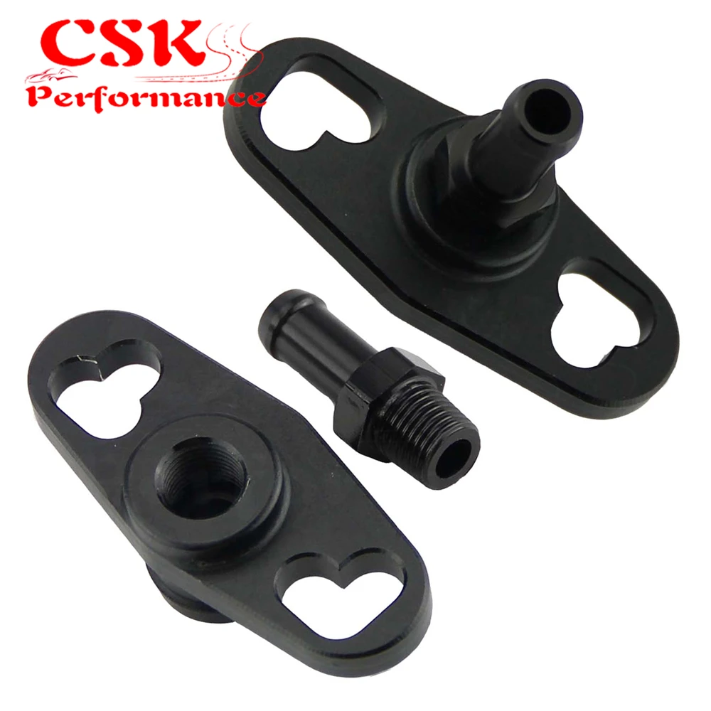 2 Pcs Fuel Rail Adapter With 6mm Tail Fits For Mitsubishi Evo 1 3 ECLIPSE DSM Black/Blue | Автомобили и мотоциклы