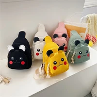 new pokemon pikachu kids fashion kawaii outdoor canvas messenger storage bag cartoon anime girl cute backpack christmas gift toy