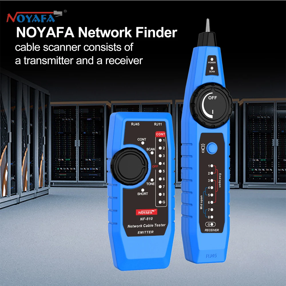 Cabo de Rede Fio de Telefone Noyafa Linha Localizador Rastreador Lan Testador Detector Anti-interferência Nf-810 Cat5 Cat6 Rj45