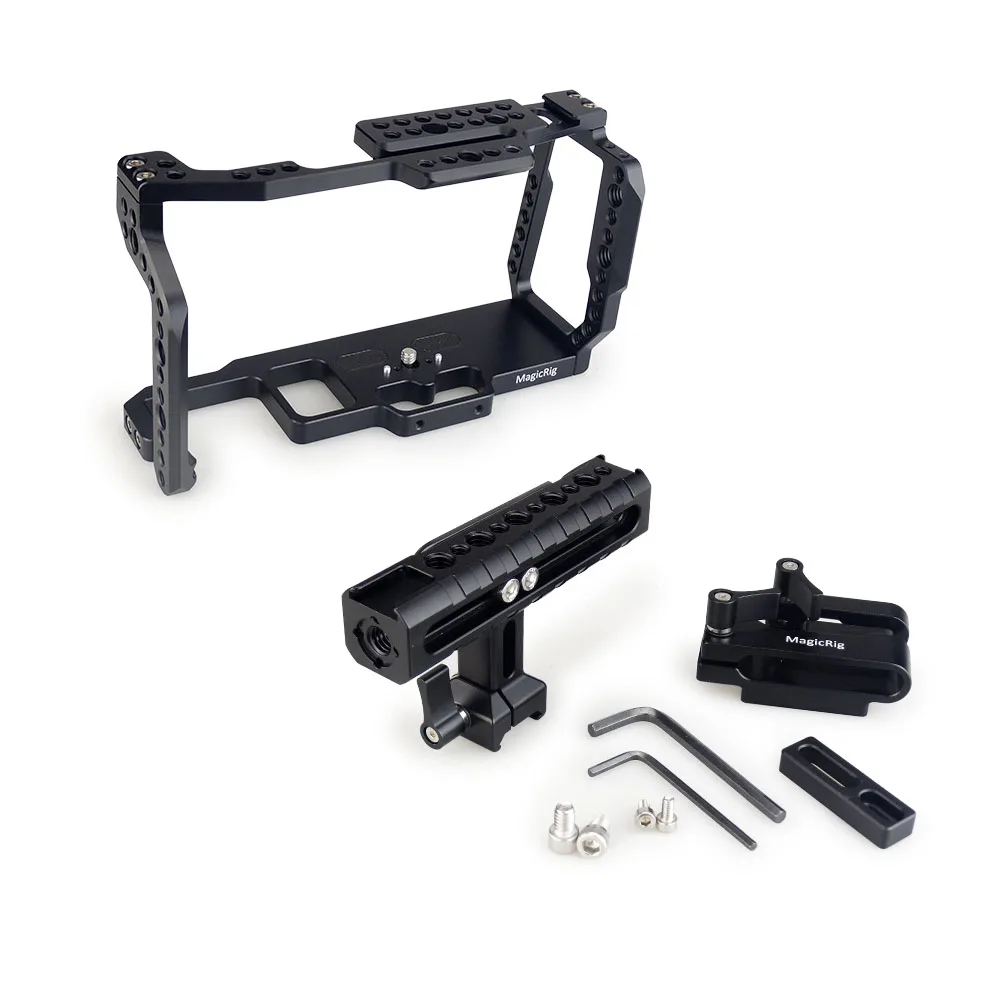 MAGICRIG BMPCC 4K клетка для камеры с ручкой NATO+ T5 SSD крепление для карты зажим для Blackmagic Pocket cinema camera BMPCC 4 K/BMPCC 6K