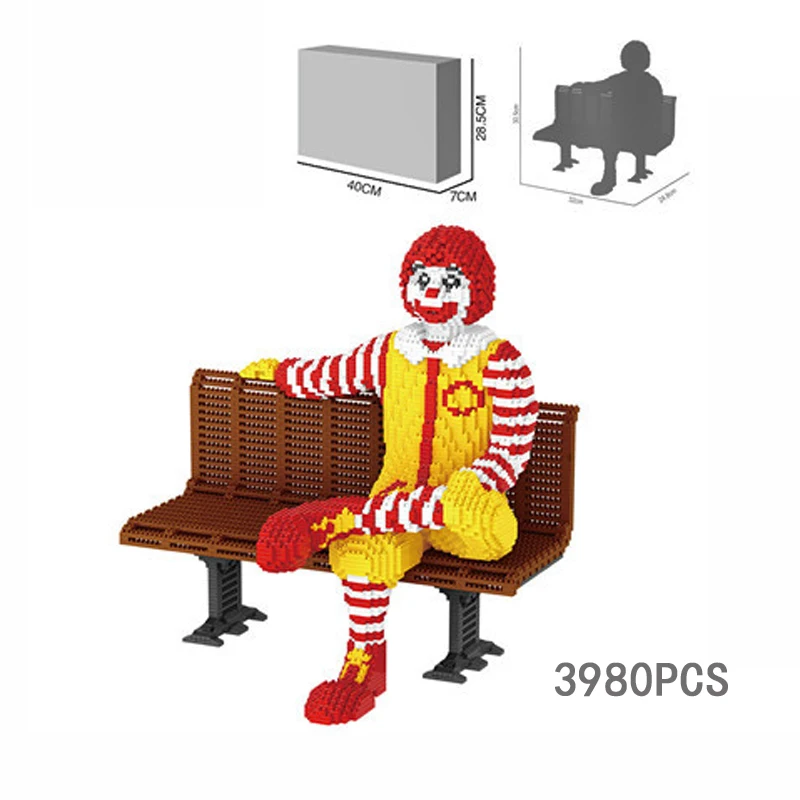 Idea mcdonalds Чо Рональд фигурки микро алмазный строительный блок классическое