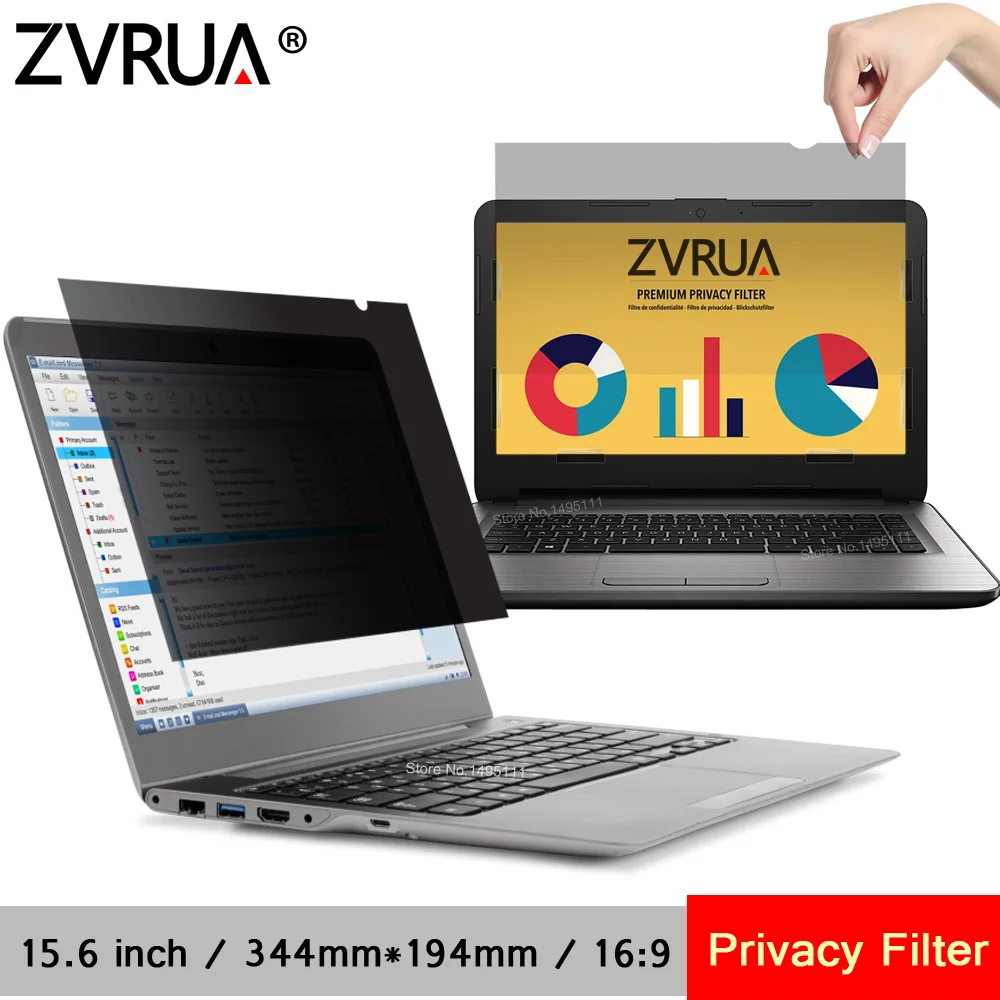 15.6 inch 344mm*194mm Privacy Filter For 16:9 Laptop Notebook computer Anti-glare Screen protector Protective film