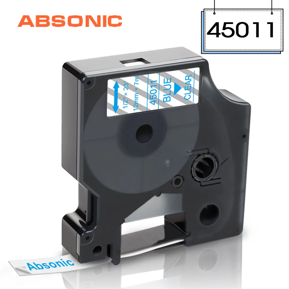 Absinic 45013 45011 синий на прозрачной D1 этикетке ленты 1/2 &quot12 мм производитель этикеток