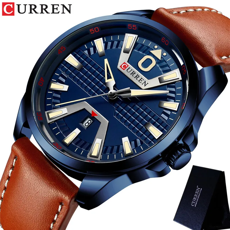 Часы наручные CURREN Мужские кварцевые спортивные брендовые Роскошные