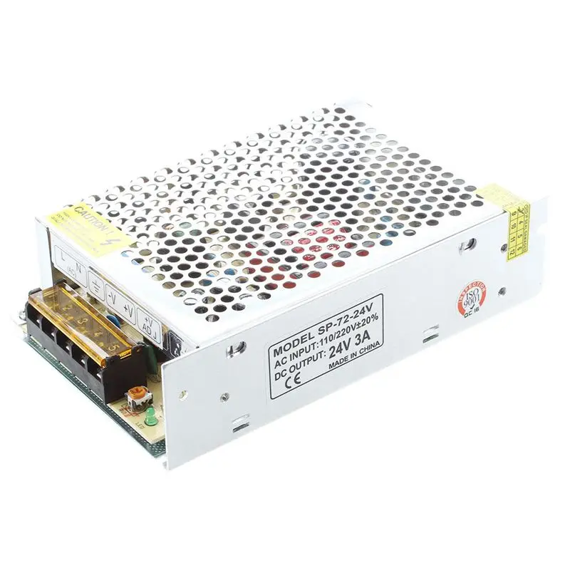 AC 110/220V 24VDC 3A 72W фары для Питание трансформатор светодиодный гибкая