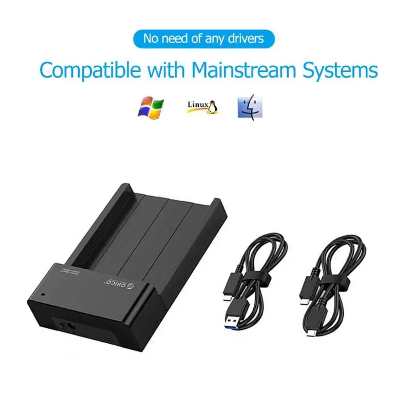 ORICO 6518C3-G2 2.5/3.5 inch SATA 10Gbps USB 3.1 Gen2 Type-C HDD SSD Dock High Speed Maxim 10Gbps USB 3.1 Hard Disk Base for PC