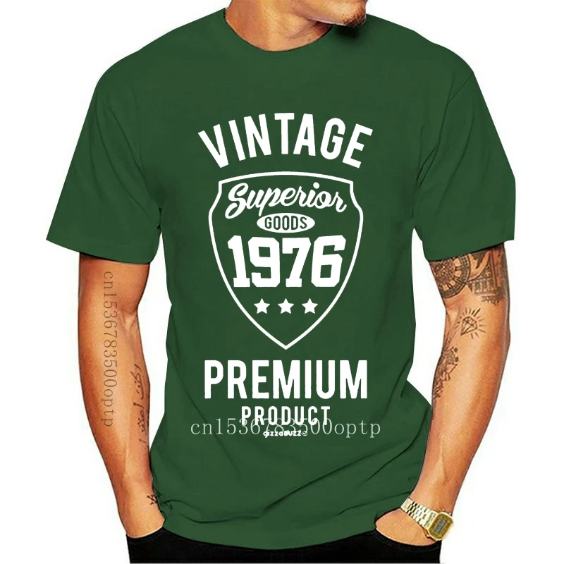 

New Streetwear Funny Print Clothing Hip-tope Mans T-shirt Tops Tees Vintage 1976 Mens 40th Birthday Gift T Shirt