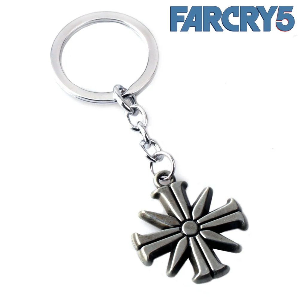 

Classic Game FARCRY 5 Logo Keychains Accessories Retro Zinc Alloy Key Chains Pendant for Man Women Jewelry Game Fans Best Gifts