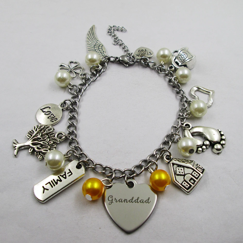 

GRANDDAD family theme home love high quality stainless steel chain christmas present family gift family faith