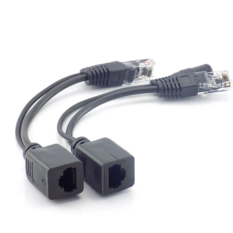 10Pair 12V Poe Adapter Cable Rj45 Splitter Injector Kit Power Supply cable Separator Combiner Cctv Accessories W17 | Безопасность и
