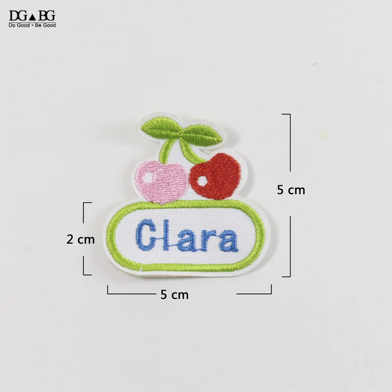 Заказной сшитый именной ярлык выполненный на заказ вязанный детский стикер с