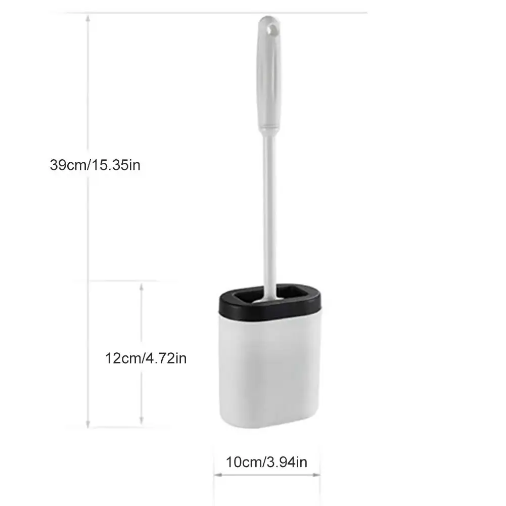 

Bathroom Toilet Brush and Holder Set Hanging Convenient Toilet Bowl Brush Cleaner with Anti-rust Handle for Storage Organization