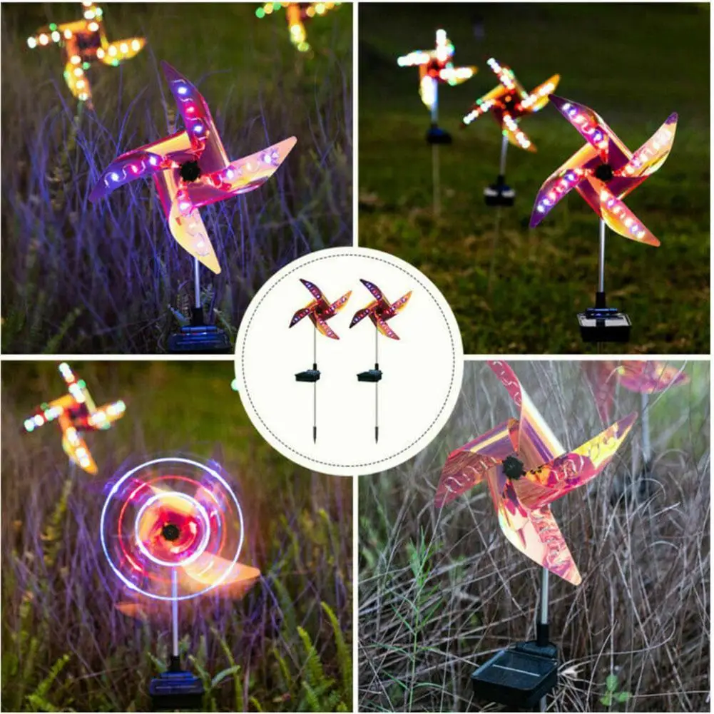 Cadena de l&aacute;mpara Led Solar para patio exterior, l&aacute;mpara de Tierra Solar insertada decorativa para patio, cadena de c&eacute;sped, l&aacute;mpara de jard&iacute;n U1d9-4