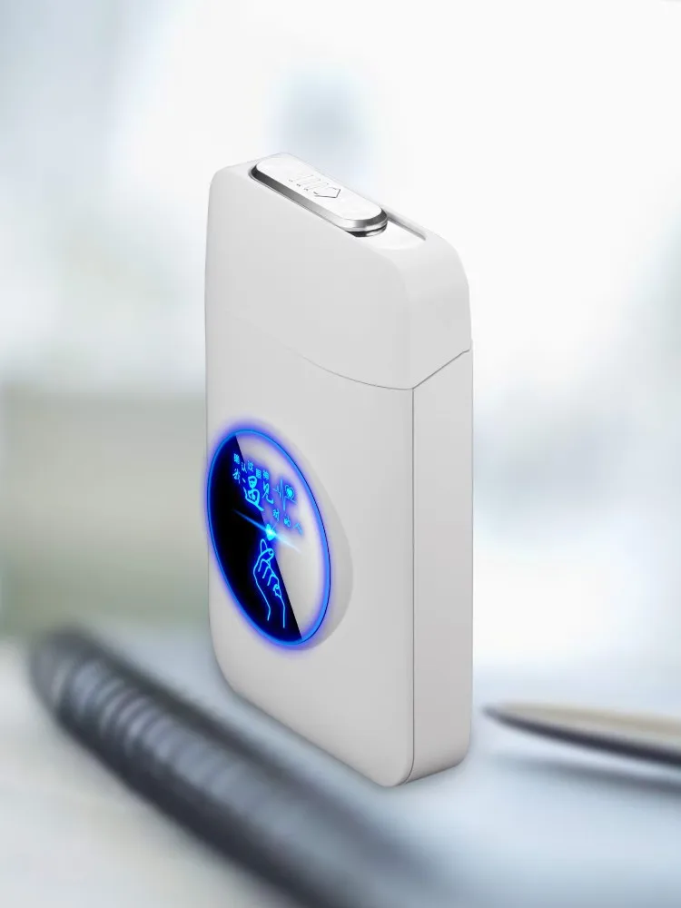 Чехол для сигарет с металлической емкостью, электронная USB Зажигалка, 19 шт., держатель для сигарет, электрическая плазменная дуговая зажигалка, мужские подарки