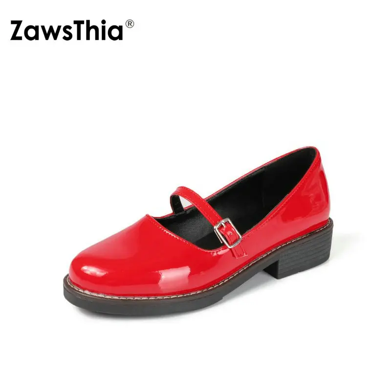 Женские лакированные туфли с пряжкой в стиле ретро размеры 34-43 | Обувь