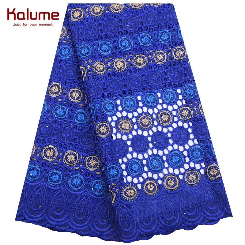 Kalume/африканская швейцарская хлопковая кружевная ткань с большими отверстиями