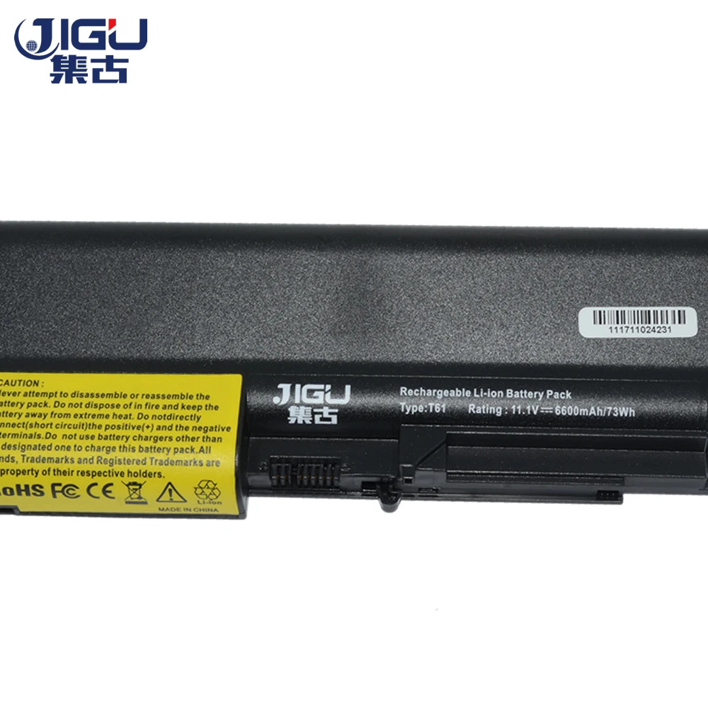 Аккумулятор JIGU для ноутбука 6600 мАч 9 ячеек Thinkpad R400 R61 R61i T400 T61 T61p T61u 41U3198 443R2499 ASM 42T533