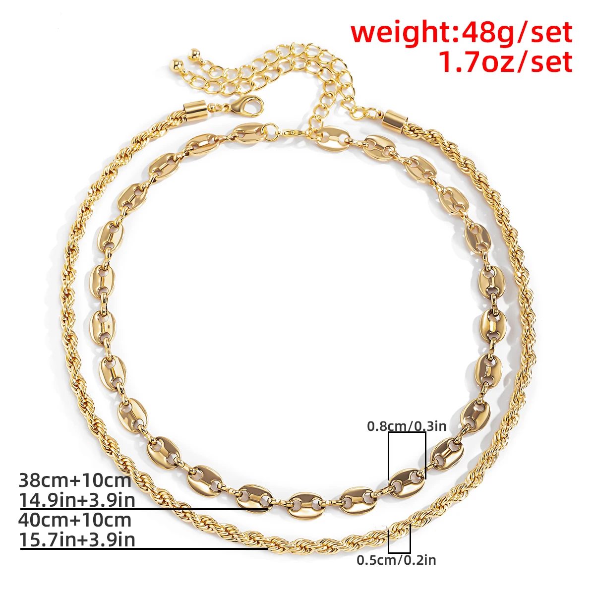 

Punk Gold Color Metal Light Weight Twisted Short Clavicle Chain Choker Necklace For Women 2021 Trend Geometric Unique Jewelry
