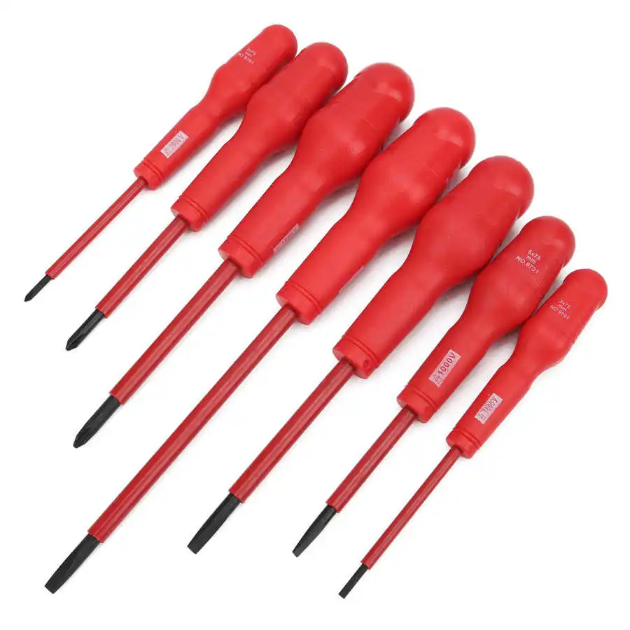 

7Pcs Insulated Screwdriver Set Magnetic Head Electrician Tool with Storage Bag
