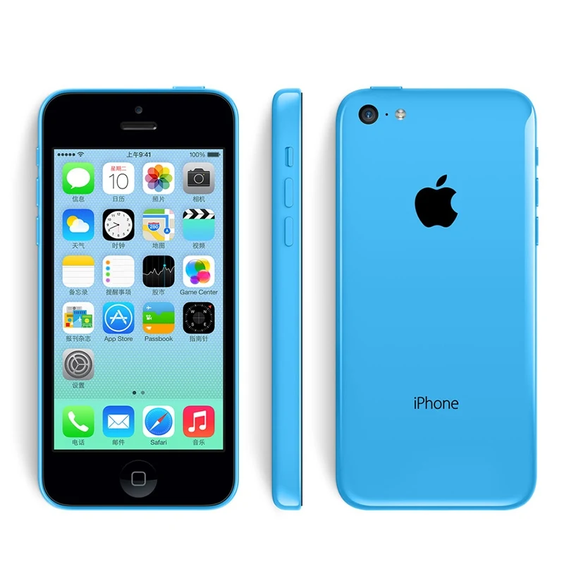 Blue Разблокированный Apple iPhone 5C двухъядерный 4," 8MP мобильный телефон 8 ГБ/16 ГБ/32 ГБ rom Apple IOS WiFi gps WCDMA 3g Подержанный смартфон - Цвет: Blue