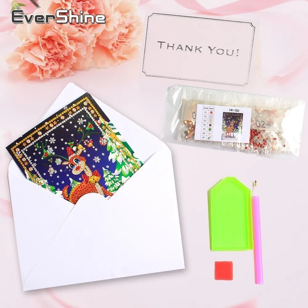 EverShine DIY Diamond Painting Birthday Cards Postcard Cartoon Embroidery Full Display Children's Handmade Gift|Алмазная мозаика и
