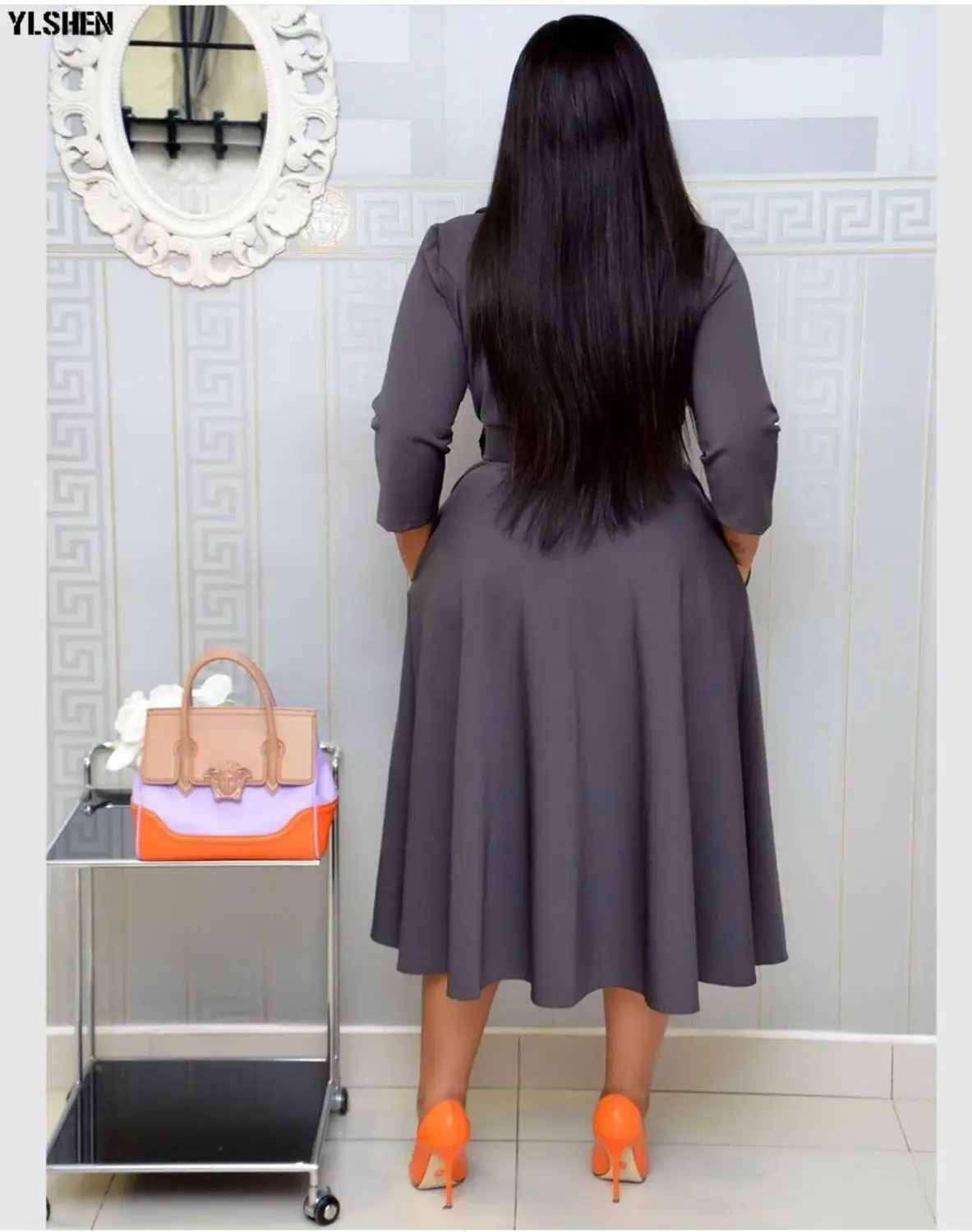 Африканские платья для женщин Дашики с длинным рукавом Женская одежда в