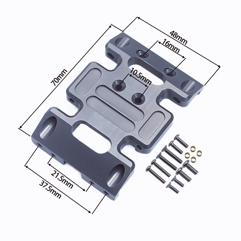 

Aluminum Alloy Chassis Center Skid Plate with Screw Upgrade Accessories for Axial SCX10 1/10 RC Crawler Car Parts